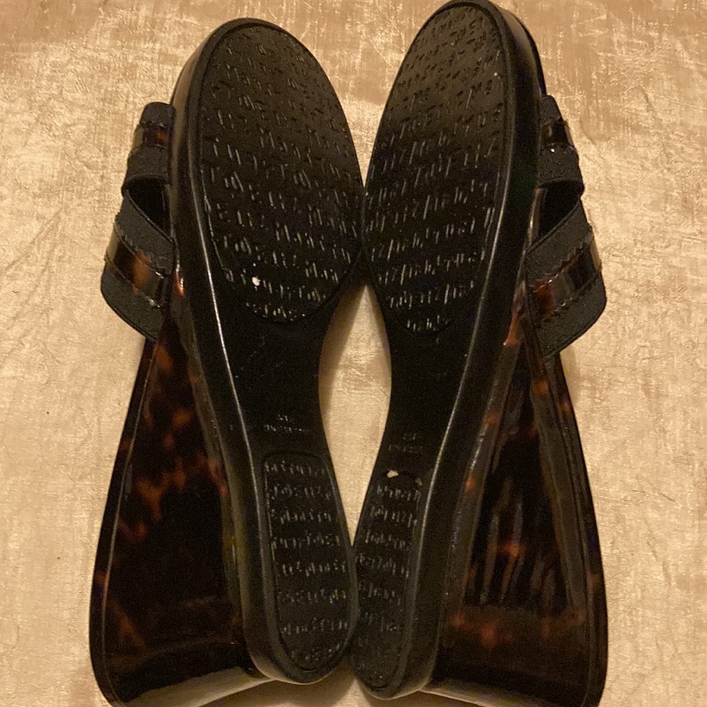 Stuart Weitzman Tortoise Wedge Cross Strap - image 5